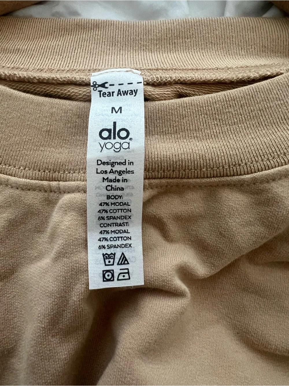 Alo Yoga Double Take Crop Pullover in Putty